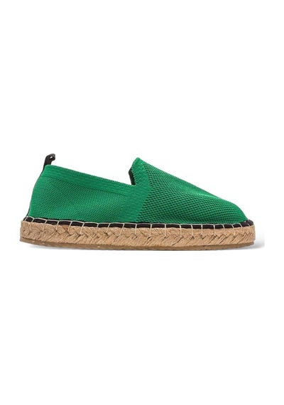 Unisex El Yapımı Triko Espadril Yeşil-yeşil Yeşil