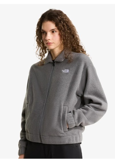 The North Face Nf0a8j6k-0v2 W Fleece Collared Jacket Kadın Ceket Gri