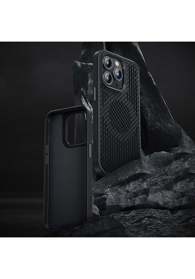 Benks Apple Uyumlu iPhone 14 Pro Max Kılıf Benks Karbon Magnetik Soğutucu Özellikli Telefon Kılıfı Benks-ZTA82088
