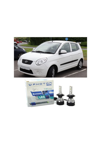 Kia Picanto Uzun + Kısa Far Ampulü H4 Access Yeni Seri Beyaz 2004-2011