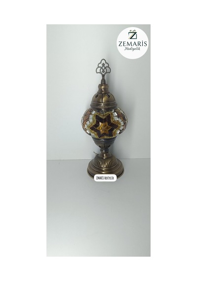 El Yapımı Pilli Masa Lambası/abajur Kahverengi - 806869417 Kahverengi