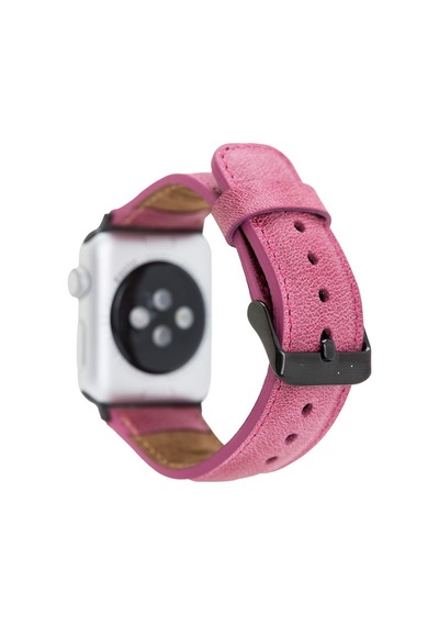Bouletta Apple Uyumlu  Watch Deri Kordon 38-40-41mm TN08 Pembe