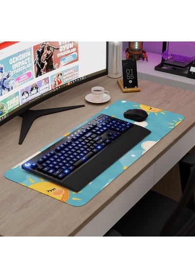 Çocuk Gaming Mouse Pad Kauçuk Kaymaz Taban Mousepad V5, 70x30 Xl