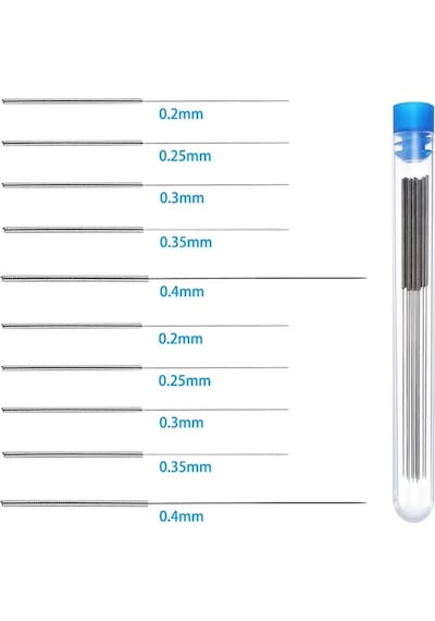 Nozül Temizleme İğnesi 10 Adet 0.2mm 0.25mm 0.3mm 0.35mm 0.4mm 3d Yazıcı Nozzle Printer Crelity Ende