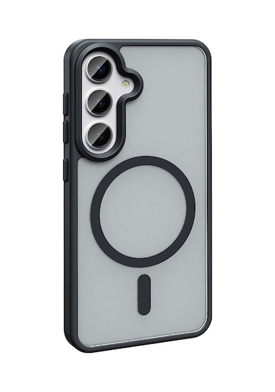 Zore Samsung Galaxy Uyumlu S26 Plus Kılıf M-safe Şarj Özellikli Mat Arka Yüzey Zore Sio Kapak - Koyu Yeşil