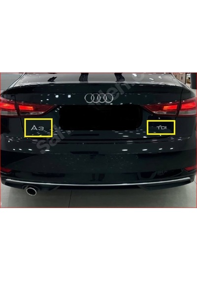 Audi A3 Ve Tdı Krom Bagaj Yazısı Seti 2'li Paket
