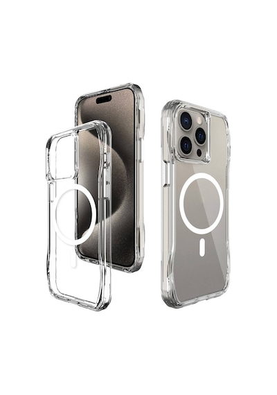 Apple Uyumlu iPhone 15 Pro Kapak Magsafe Şarj Özellikli Aihttgli Şeffaf Klfs İncek Kapak-şeffaf Şeffaf