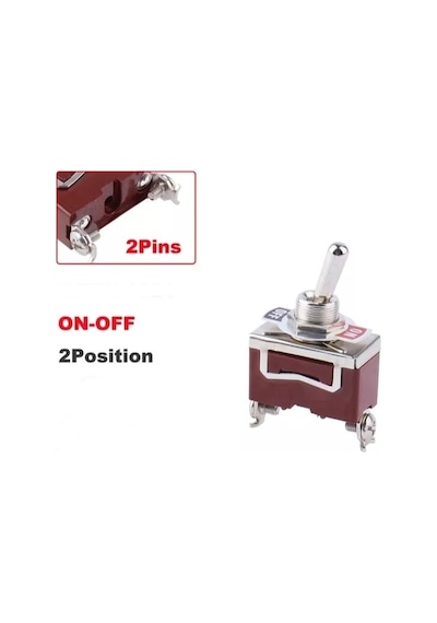 Mr-152-2 12mm Toggle Swıtch Büyük Boy On-off 2 Bacaklı Vidalı