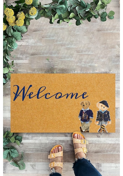 Ayıcık Desenli, Welcome İç Ve Dış Kapı Önü Paspası