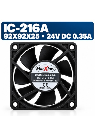 Marxlow 92x92x25 Mm 24v Dc 0,35a Kare Soğutma Fanı