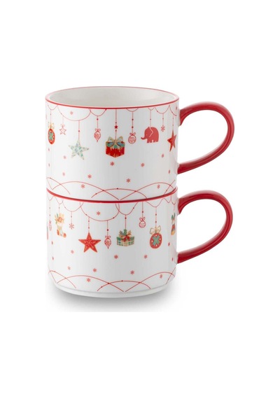 New Year Janus 2'li Fincan Takımı 280 Ml Kırmızı