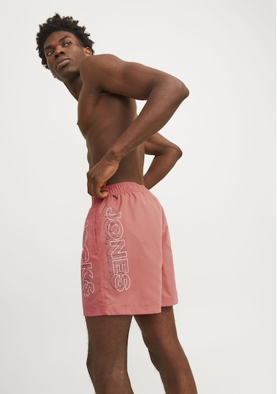 Jack & Jones Erkek Logo Baskılı Deniz Şortu - Fiji 12253118 - Gülkurusu