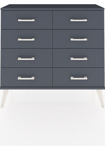 Arges Şifonyer 8 Çekmeceli 88x30x80 Antrasit-antrasit Antrasit