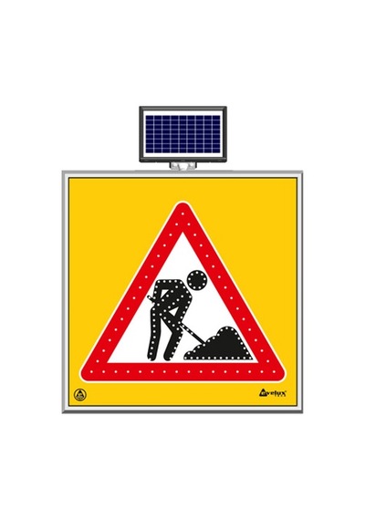 SOLAR LED'Lİ YOL BAKIM LEVHASI(100x100cm)