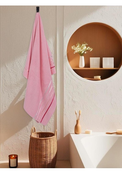 Banyo Havlusu Tekli Pamuk Bale Pembe