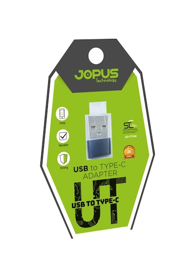 JOPUS   Usb To Type C Adapter  Sarj Çevirici Aparat JO-TY04 Siyah