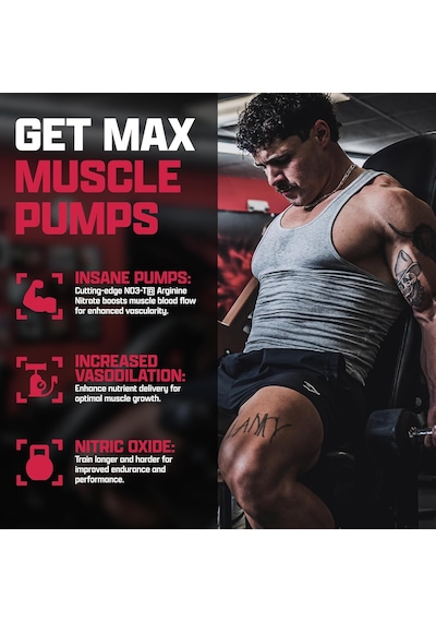 Nutrex Niox Nitric Oxide Arginine Nitrate+vitamin C Muscle Pump B