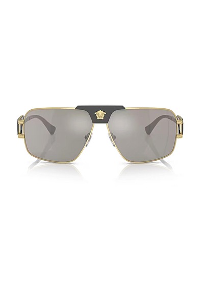 Versace Ve 2251 10026g 63 Erkek Gold Metal Aynalı Güneş Gözlüğü Altın