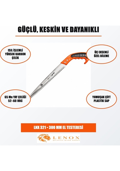 Lenox Lnx321 300 Mm Plastik Saplı Budama El Testeresi