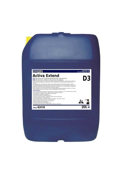 Activa Extend D3 Aluminyum Yüzeylerde Kullanılan Yağ Çözücü 5 Litre N11.8006
