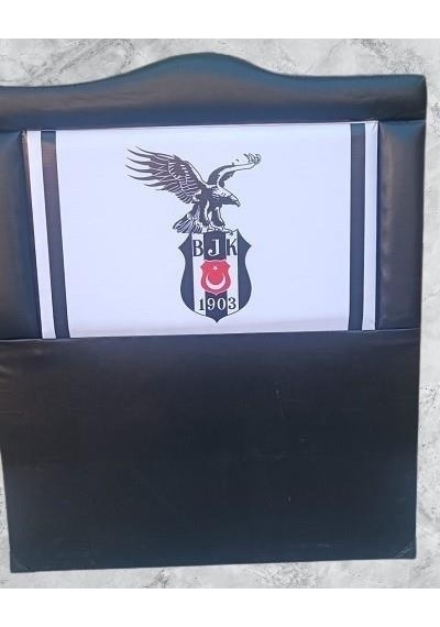 Bengi Ticaret Dk Taraftar Beşiktaş Suni Deri Kumaş Tek Kişilik Başlık Siyah 90