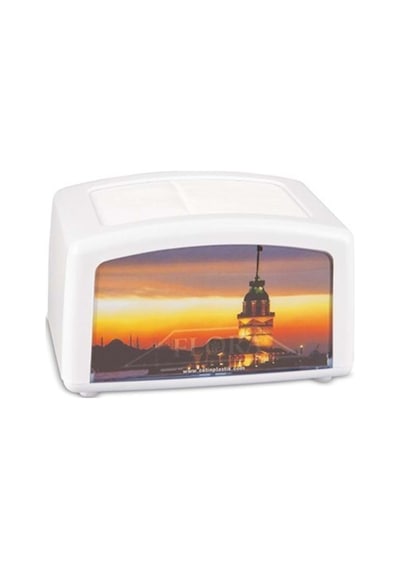 Yatay Peçetelik Beyaz Royaleks-f030 Ahşap - Altın