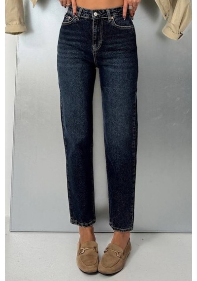 Balenbi Kadın Yüksek Bel Yıkamalı Strech Mom Jean Likralı Kot Pantolon 1246 - Premium Seri Koyu Mavi 2388 Balenbi Kadın Yüksek Bel Yıkamalı Strech Mom Jean Likralı Kot Pantolon 1246 - Premium Seri Koyu Mavi 2388
