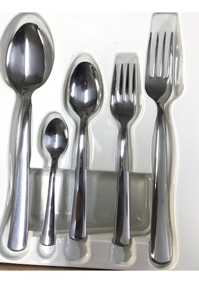 Kardelen 6 Kişilik 30 Parça Zümrüt Model Kaşık Çatal Set