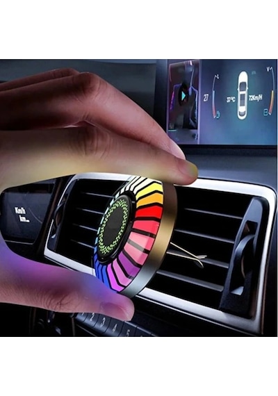 Araç İçi Koku Hazneli Rgb Sese Duyarlı Led Işık Çok Renkli