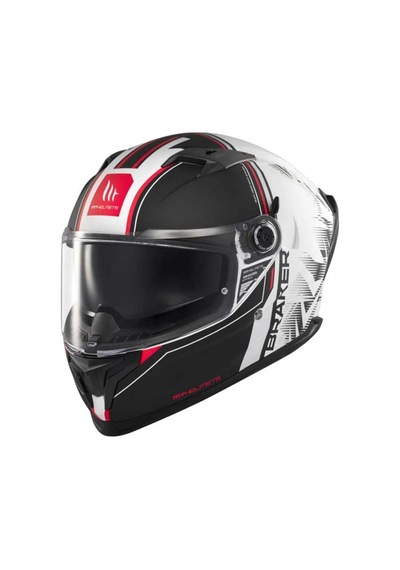 Mt Breaker Sv Charm A1 Mat Kapalı Kask Siyah - Beyaz