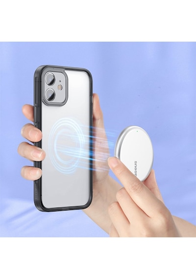 Baseus Apple Uyumlu iPhone 12 Mini Kamera Lens Koruyuculu Frame Kilif 155800175 - Renk / Siyah