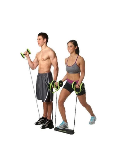 Multiflexpro Siyah Egzersiz Spor Aleti Tekerlekli Lastikli Karın