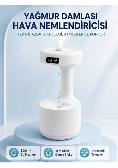 Anti Yerçekimi Su Damlası Ha Nemlendirici 800 Ml Ultrasonik Aroma Difüzör