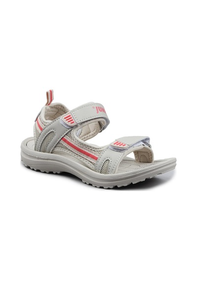 30068 Bej - Somon Pembe Kız Çocuk Cırtlı Günlük Sandalet 001