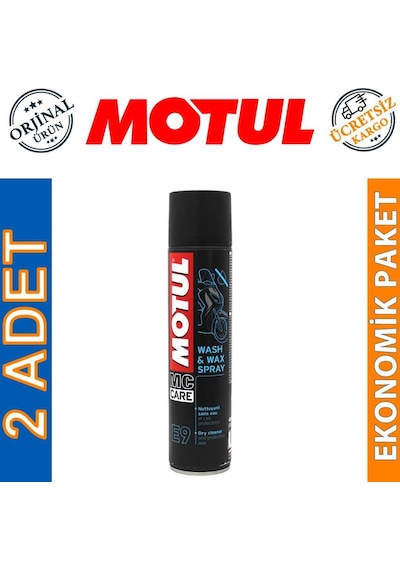 Motul E9 Wash & Wax 400 Ml Temizleme ve Parlatma Spreyi 2 Adet