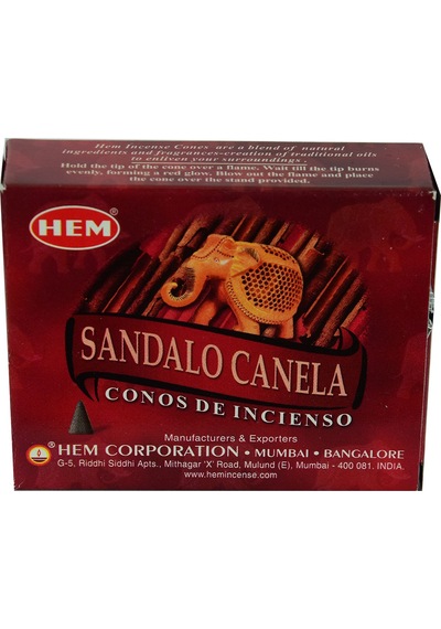 Hem Sandal Tarçın Kokulu 10 Konik Tütsü Sandal Cinnamon