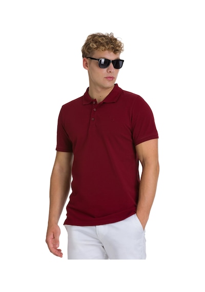 Hatemoğlu Bordo Regular Fit 100% Pamuk Polo Yaka Tişört