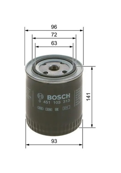 Audi A6 C5 Yag Filtresi 2.8 1998-2002 Bosch 0451103313