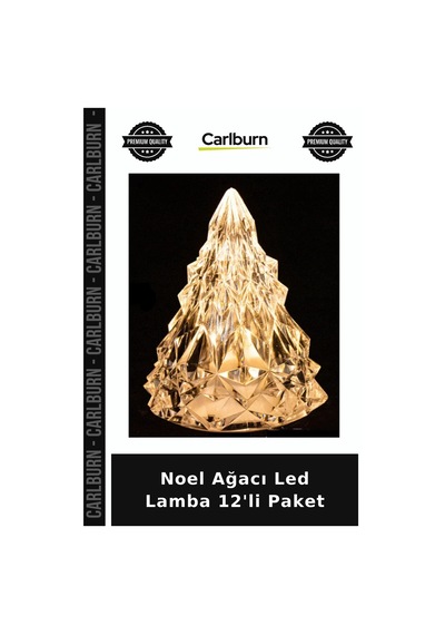 Noel Ağacı Led Lamba 12'li Paket Ev Dekoru Işıklı Figür Yılbaşı Lambası Diğer