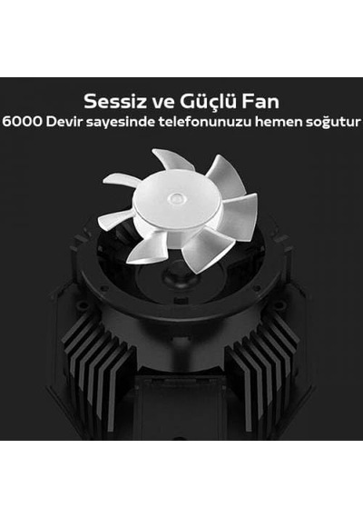 Super Soğutucu 6000 Devir Rgb Işıklı Kasırga Telefon Soğutucu Elefon Soğutma Fanı Radyatör Soğutucu Diğer
