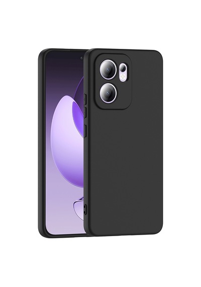 Kilifone - Oppo Reno 13f 5g Uyumlu Kılıf Esnek Koruyucu Mara Lansman Kapak - Siyah - T37335