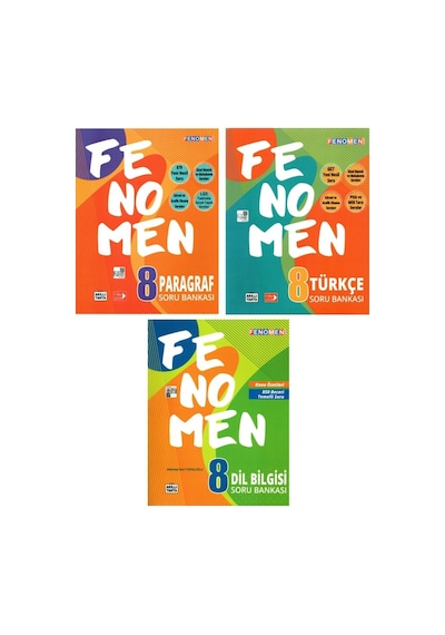 Gama Fenomen 8. Sınıf Türkçe.Dilbilgisi.Paragraf Seti 3 kitap