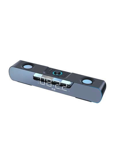 Kablosuz Bluetooth Speaker Hoparlör 6w Güçlü Ses Aynalı Led Dijital Saat Alarmlı Usb/tf/aux Destekli