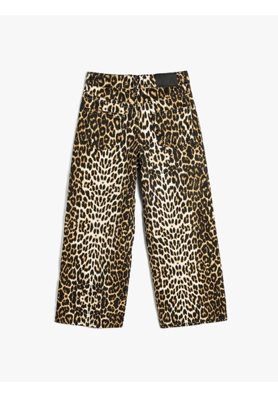 Koton Leopar Desenli Kot Pantolon Bol Paça Beli Lastikli Pamuklu - Wide Leg Jean Siyah Desenli 5wkg40082ad Siyah Koton Leopar Desenli Kot Pantolon Bol Paça Beli Lastikli Pamuklu - Wide Leg Jean Siyah Desenli 5wkg40082ad Siyah