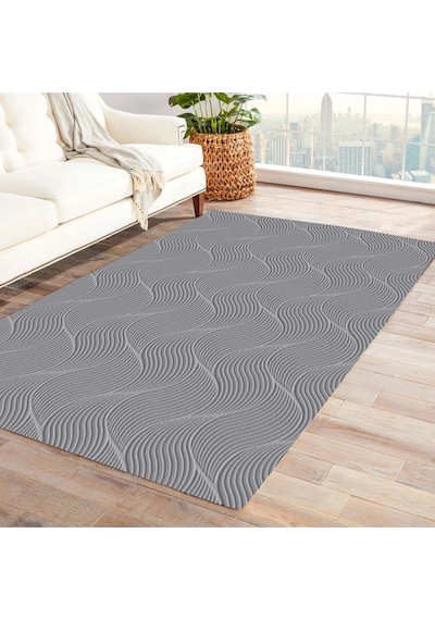 Jassrug Rölyef Halı 150x220 Orla A.gri A.grı Makine Halısı
