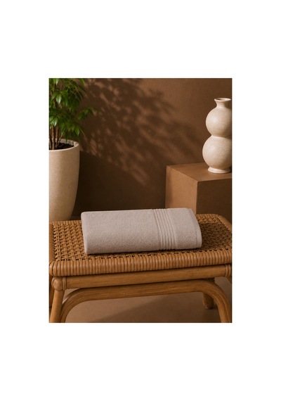 2 Li Banyo Havlu Seti 70x140 + 50x90 Yumuşak Dokulu Yüksek Emici Banyo Ve El Yüz Havlusu Takımı Taş