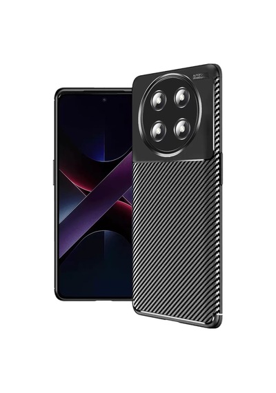 Honor Magic 7 Lite Kılıf Auto Focus Karbon Kapak - Siyah -