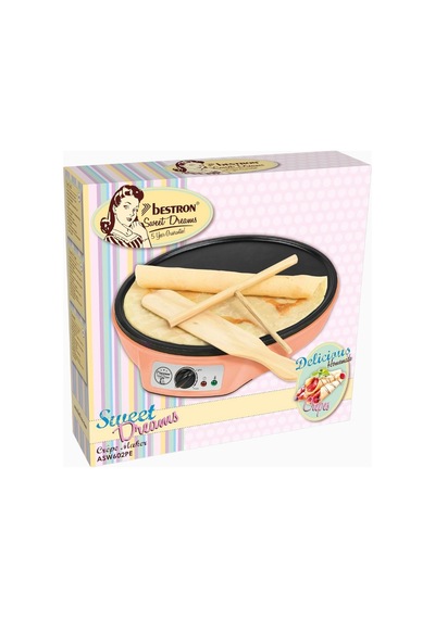 Bestron Retro 30 Cm Lüks Crepe Maker 1000w Profesyonel Performans Elektrikli Tencere/tavalar Turuncu 2