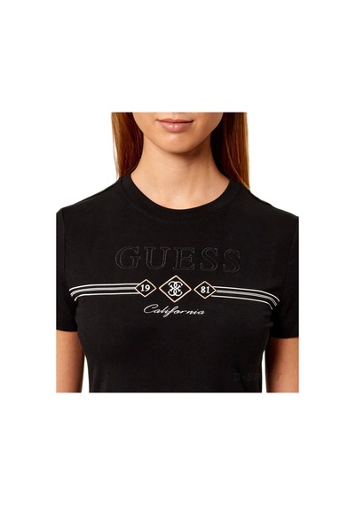 Guess V6gı06k2967 Febe Ss Cn Kadın Tişört Siyah
