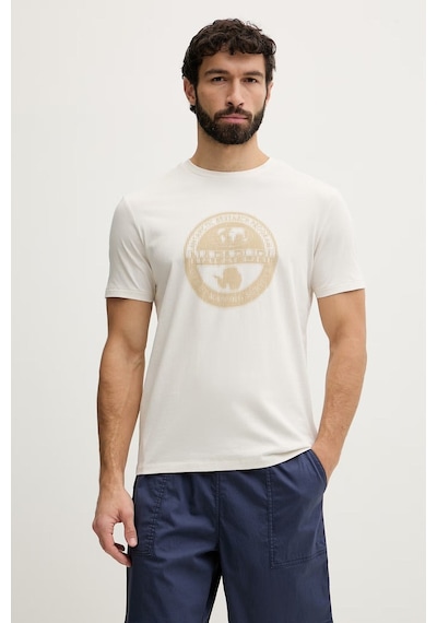 Napapijri S-mahsa Ss Erkek T-shirt-33140 Beyaz